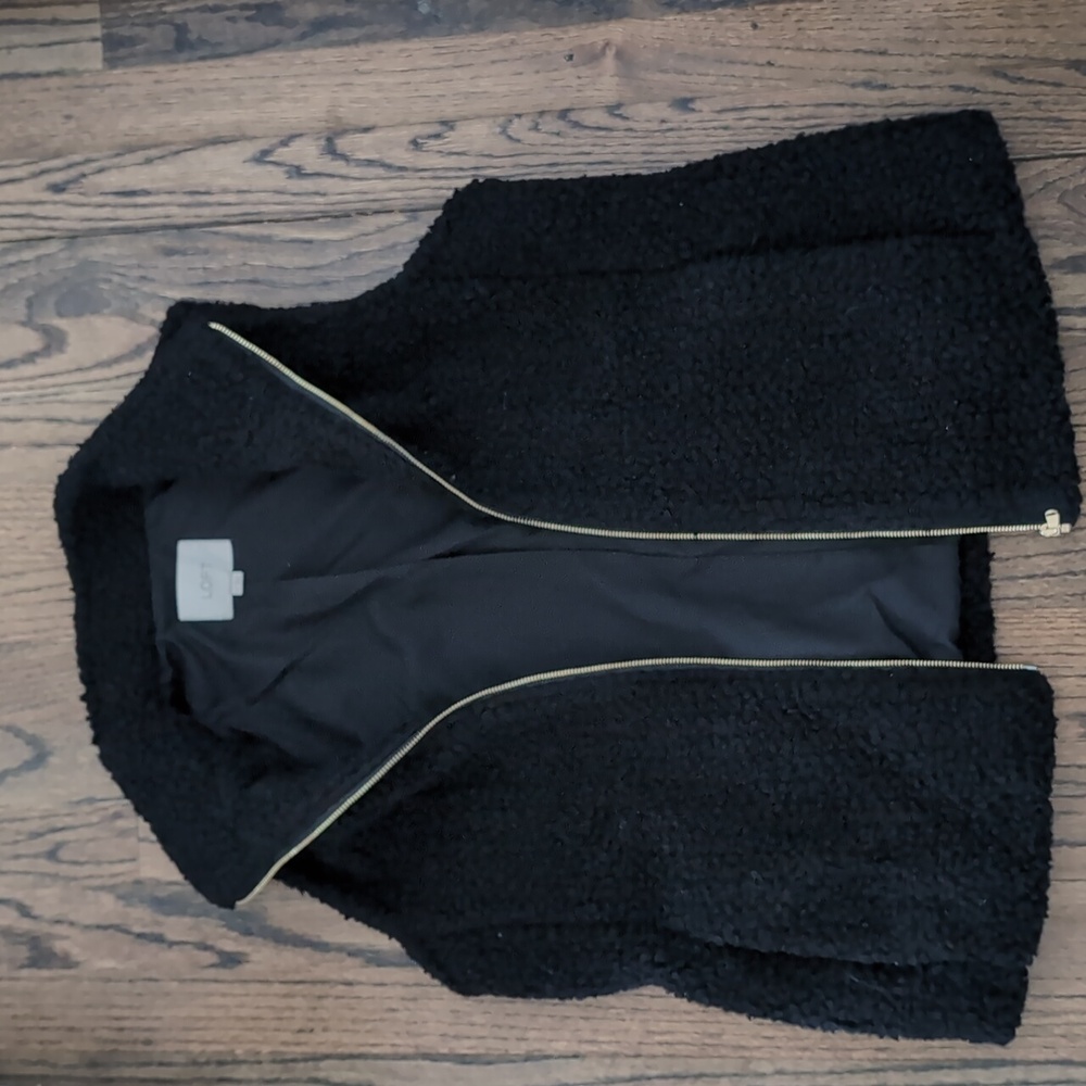 Loft Black Fleece Vest